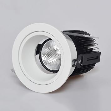 Anti-glare 15W/20W Round LED Spotlight Lamp Recessed Super Bright Spot Lamp Household LED Ceiling Panel Light Embedded Commercial Illumination Show Accent Lighting for Art Exhibiti  Color White-war