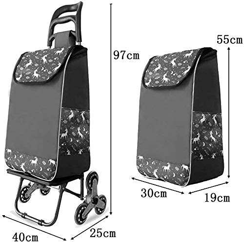 SENWEI Multifunktions-Einkaufstrolley, Küchenaufbewahrung, Mehrzweckwagen, Stahlrohr, faltbar, wasserdicht, Doppelgriff… – Bild 3