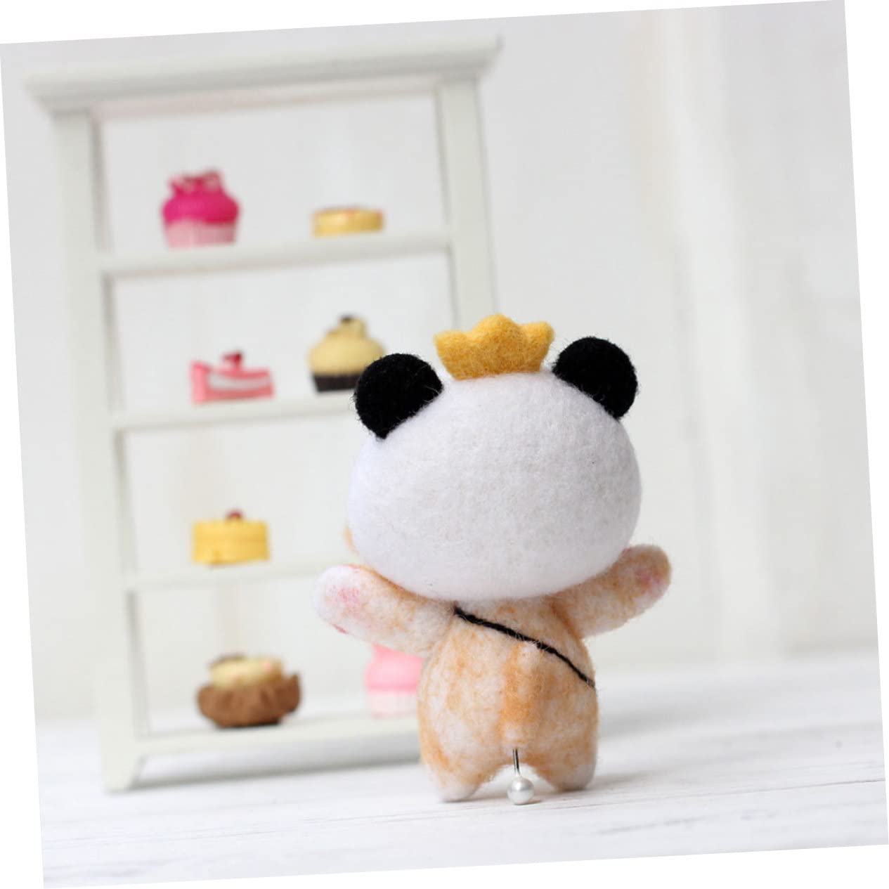jojofuny Wool Felting Doll for Beginners Cat Interactive Toy Kit Pattern Embroidery Fun Educational for Boys and Girls