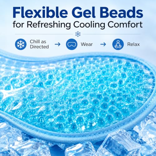 Image of Cooling Gel Eye Mask Reversible Sleep Mask