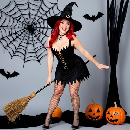 Image of Womens High Waist Fishnet Tights Black Fishnet Stockings Sexy Party Thigh High Mesh Stockings Pantyhose for Women