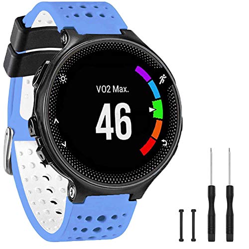 Image of Band Compatible with Garmin Forerunner 235, Soft Silicone Replacement Watch Band Strap Wristband for 220 /230 /235 /620 /630 /735XT /235 Lite Smart Watch for Women Men