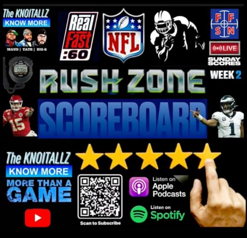 Page de couverture de KnoItAllz: EP 221 Rush Zone 60 Minute NFL Updates & Scores Week 2