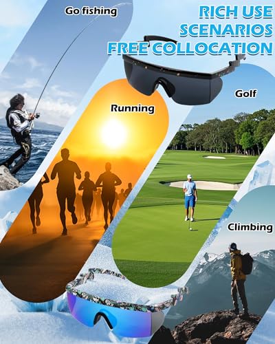 Vintage Semi-Rimless Sunglasses with 80s 90s Design, Multicolored Transparent Lenses for Unisex Fashion4