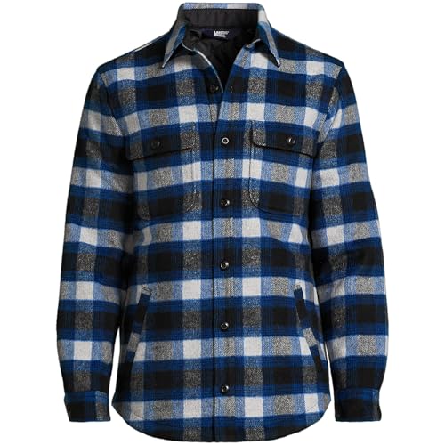 Lands' End Men's Super Brushed Shirt Jacket3