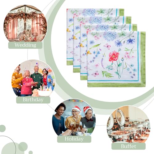Servilletas de 100% algodón Maison d'Hermine Just Florals de 45x45 cm para mesa 6