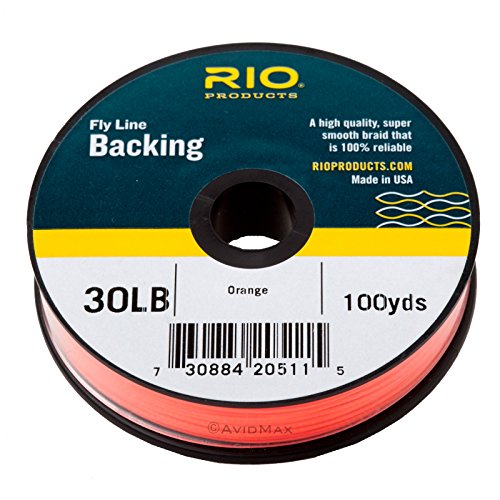 RIO Products Dacron Braided Backing, Fly Fishing Line, Smoothing Braid, 100 Yards, 30LB, Orange RIO Products Dacron Braided Backing, Fly Fishing Line, Smoothing Braid, 100 Yards, 30LB, Orange