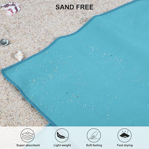Image of Rainleaf Microfiber Towel Perfect Travel & Gym & Camping Towel. Quick Dry - Super Absorbent - Ultra Compact - Lightweight. Suitable for Trip, Beach, Shower, Backpacking, Pool