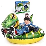 wetpuxi Schlitten Kinder, Dinosaurier Spielzeug ab 5-15 Jahre Aufblasbare Schlitten Kinder Spielzeug Jungen Mädchen 5-15 Jahre Snow Tubu Geschenk für Jungen Weihnachts Geschenke für Kinder
