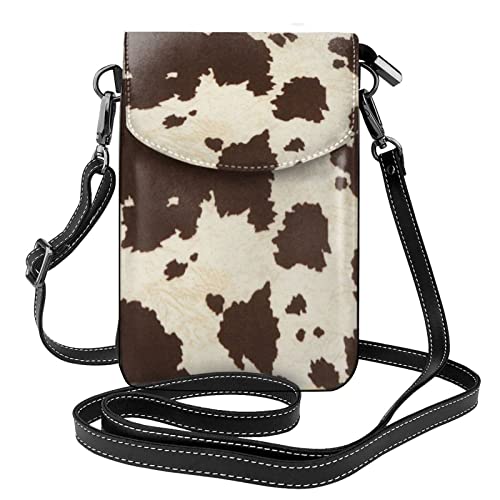 Sac à bandoulière pour téléphone portable imprimé vache : protégez votre écran avec élégance