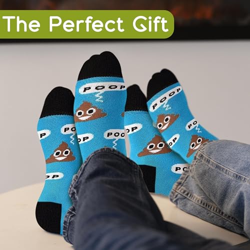 Poop Emoji Crew Socks - Crazy Dress Socks for Men - Happy Emoji Silly Socks3