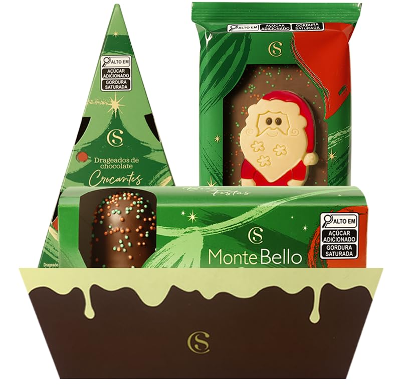 Cesta de chocolates natalinos Cacau Show