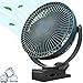 Przenośny Wentylator 10000 Mah, 8-calowy Wentylator Zatrzaskowy Z Zasilaniem Bateryjnym, 4-biegowy Wentylator Oszczędzający Energię USB, Obrót W Górę Iw Dół O 360 ° (Color : Black)