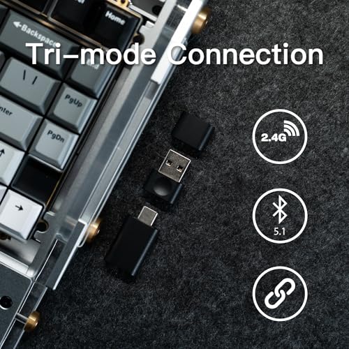 Image of Black Diamond 75 v2 RGB Wireless Mechanical Gaming Keyboard, 2.4G 2ms Latency, Tri-Mode Connection, Leaf Spring Mount, Custom Internals, Hotswapable Switch
