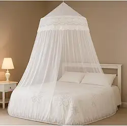 Mosquiteiro Gigante de Teto Casal King Queen com Abertura Lateral 14m(Branco,Solteiro Simples)