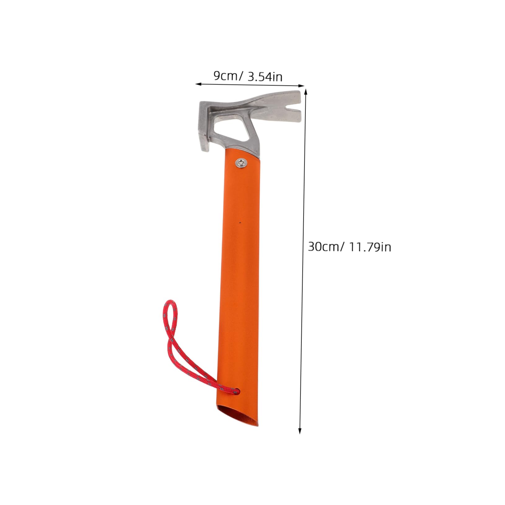 Martello da Campeggio in Alluminio con Estrattore Picchetti | Lega di Alluminio e Acciaio Inossidabile, con Lanyard Incluso, per Camping e Mountaineering