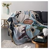 Conception multifonctionnelle: Le jeté peut être utilisé comme couverture de canapé, nappe, tapis ou tapisserie. Salon, chambre à coucher, chambre d'enfants, chambre d'amis ou n'importe où dans la maison ou la voiture;