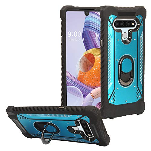 CELZEN - for LG Stylo 6 LM-Q730 (2020) - Aluminum Metal Hybrid Phone Case with Stand - ZY0 Blue