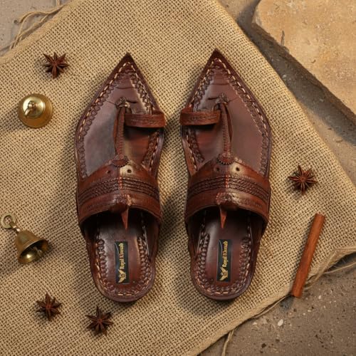 Image of Kolhapuri Chappal for Men|Kolhapuri Slippers for Men|Kolhapuri Shoes for Men|Leather Slippers for Men|Wedding Slippers for Men-B1