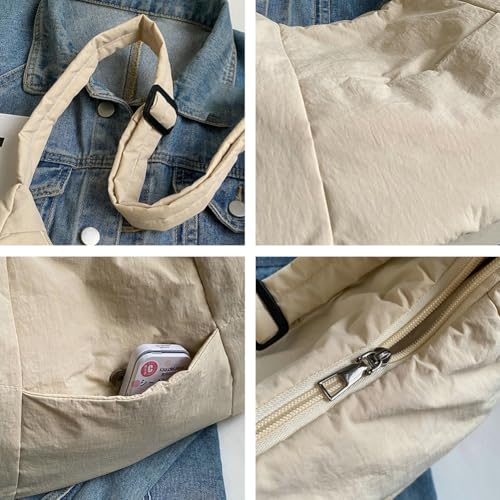 Quilted Puffer Tote Bag for Women Puffy Shoulder Bag Large Crossbody Bag Lightweight Padding Pufferr Shoulder Bag4