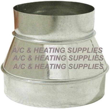Single Wall Galvanized Metal Duct Reducer 7" to 5" / 7" x 5"