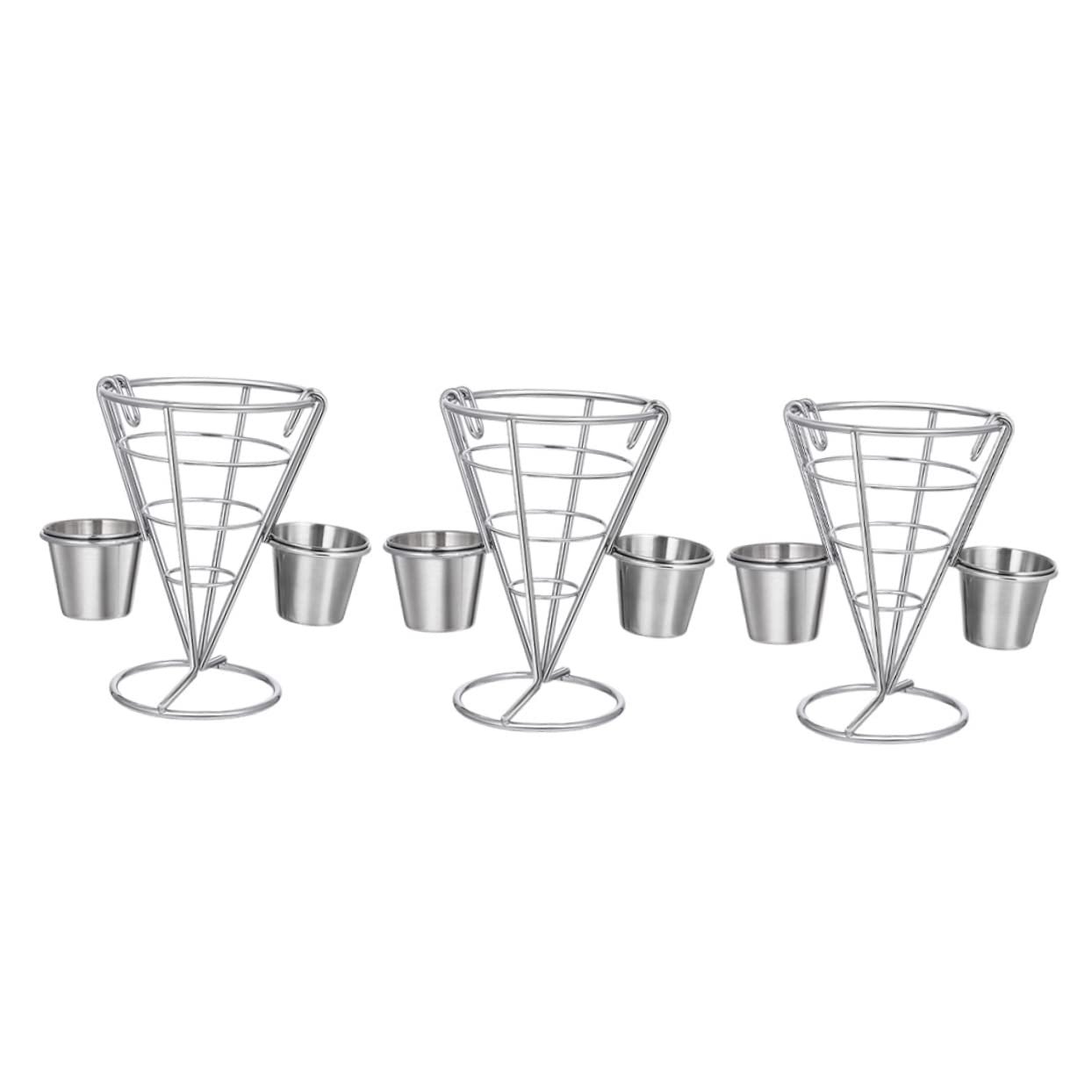 Cabilock Practical French Fries Cone Baskets Potato Chip Rack Simple Generous Design for Kitchen