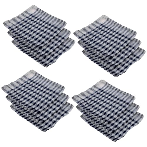 Image of Kuber Industries 12 Pcs Cotton Cloth for Cleaning | Kitchen Napkins /Wiping Duster Cloth for Home Cleaning | Blue