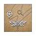 Joji Boutique Steampunk Collection: Mix-tone Dragonfly Pendant Necklace, Silver, One size