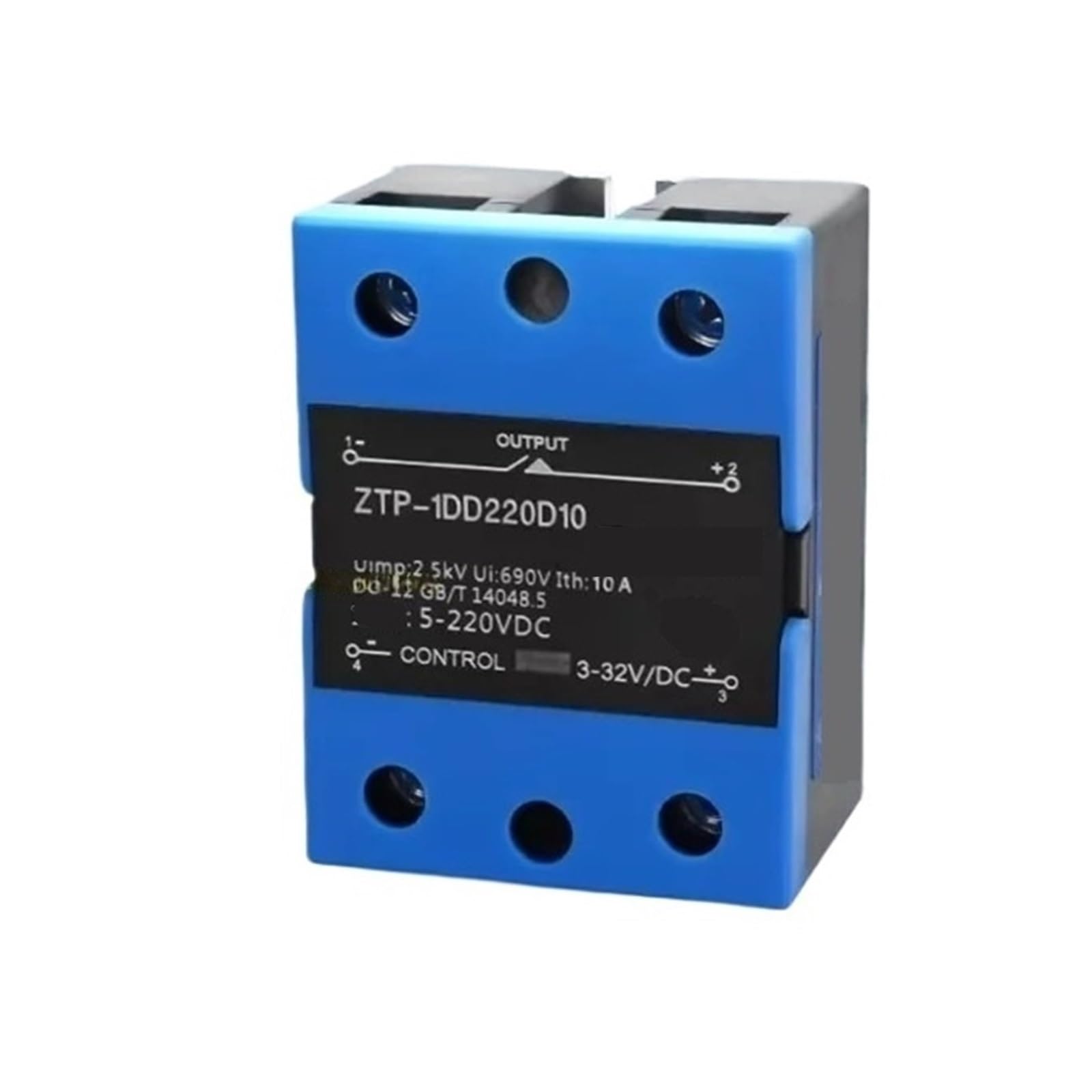 Relé de estado sólido monofásico, módulo de relé SSR-10A 25A 40A 60A 80A 100A 120A 40DD ssr(DC Control DC,120A)