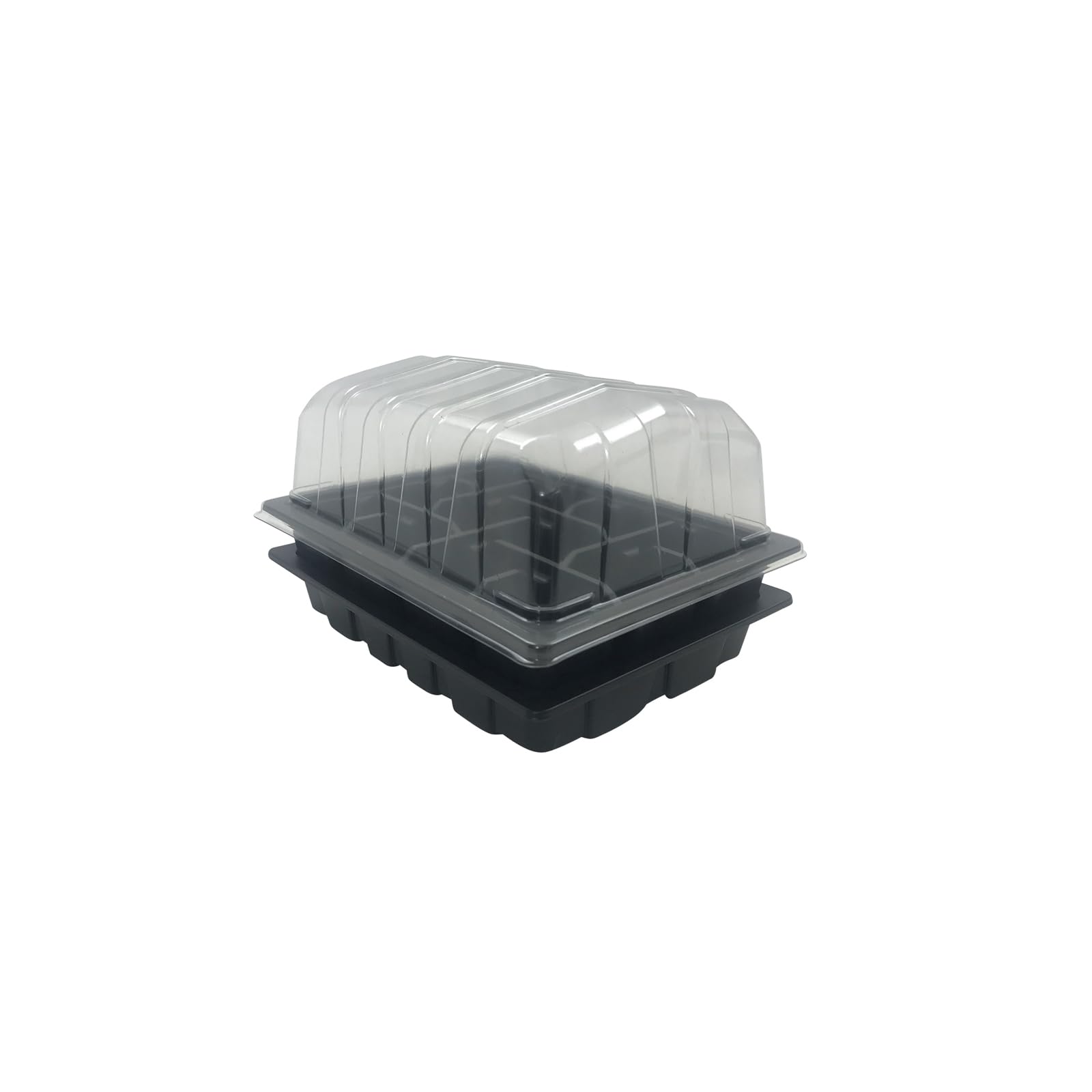 Oakland Gardens 12 Cells Seed Tray Propagator Bedding Pack Sets Plant Plug Inserts Gravel Tray Lid Pack of 1