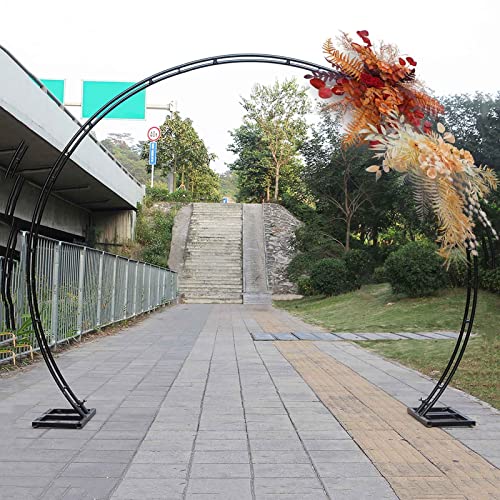 Żółty metalowy łuk ogrodowy, żelazna pera, na wesela i imprezy, struktura łuku balonowego, wsparcie dla roślin pnących, dekoracja zewnętrzna, 240 x 280 cm, stylowy