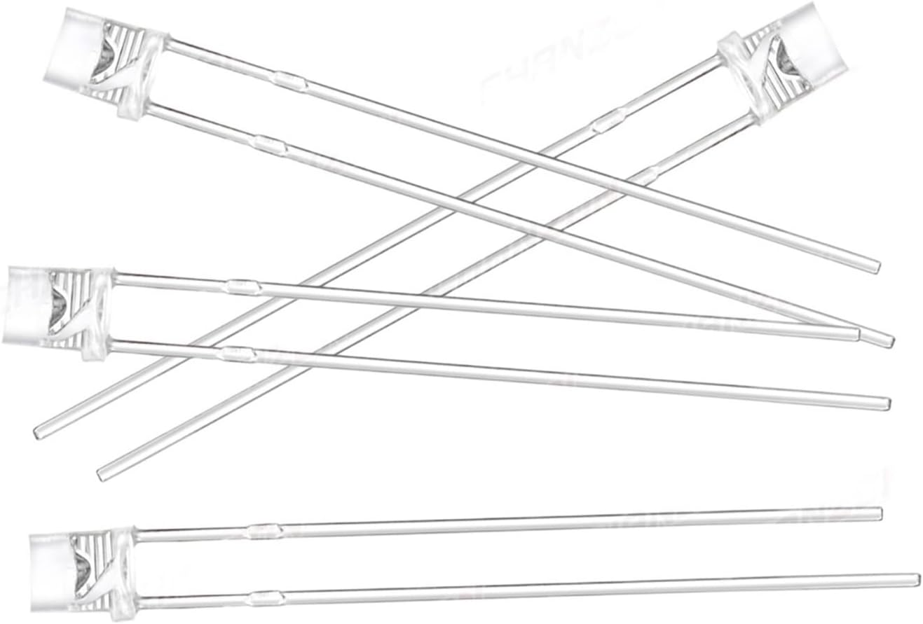 SaNzia 10 Pcs 3mm LED Diode Flat Top Warm White Red Green Blue UV Purple Yellow Orange Pink 2V 3V Emitting Light Lamp Bulb for DIY PCB (Color : 10pcs Green)