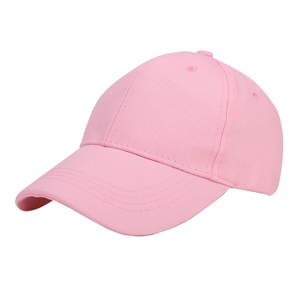 Xinchia Boys Pink Childrens Kids Baseball Cap Hat Girls Adjustable Cotton Baseball Cap Children School Caps Kid Caps Sport Baseball Cap Plain Peaked Cap Trucker Hat Summer Hat Girls Sun Hat Sun Protection Hat