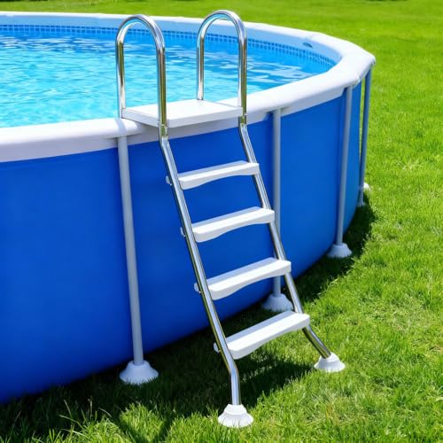 Escalera para Piscina Elevada 4 Peldaños Acero Inoxidable miniatura 1