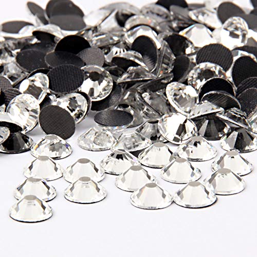beadsland Crystal Hotfix Rhinestone,Machine Cut Stone 1440pcs/pkg (Crystal,SS10/3mm)