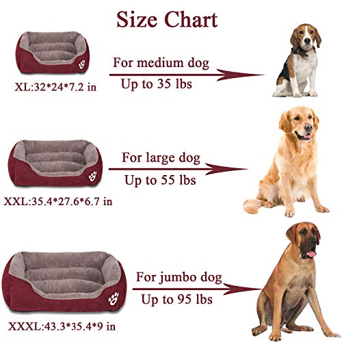 image for Utotol Dog Beds for Medium Dogs-(XXL for Large Dogs), Washable Pet Sof
