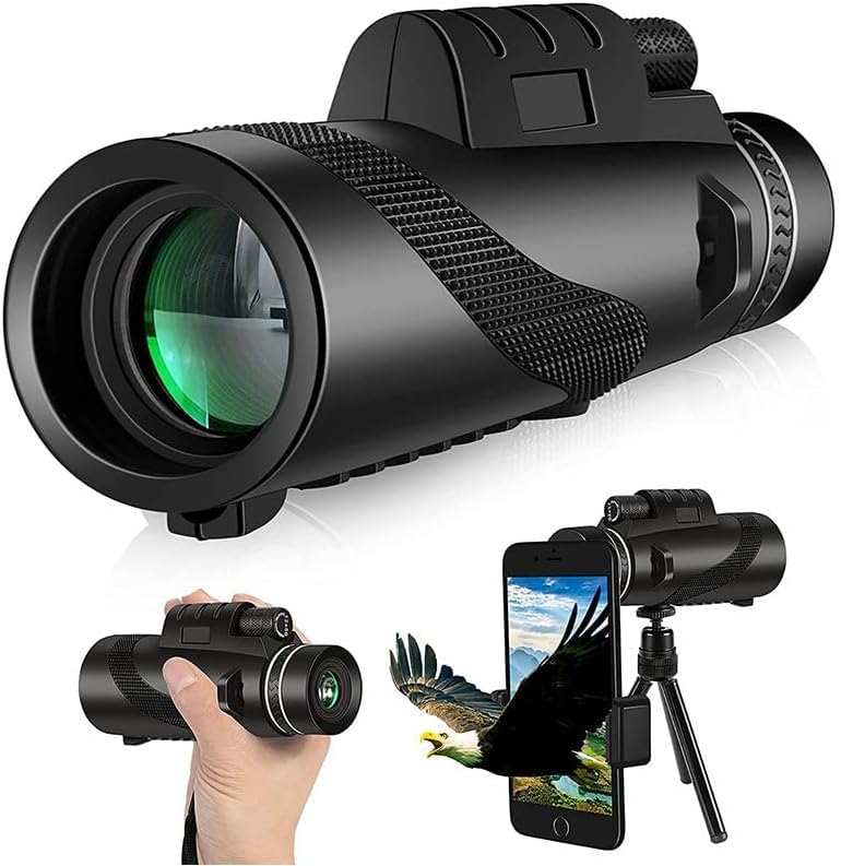 Homava 80 X 100 Outdoor Portable Monocular Telescope for Watching Hunting Camping Travel Scenery Outdoor, Camping, Sighting | 15.0 x 5.2 x 4.2 cm | Black-picture-19