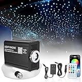 Twinkle Starlight Headliner Kit, 500pcs 0.03in/9.8ft, 16W LED Star Ceiling Fiber Optic Light Kit, APP/Remote Control Star Effect, for Car Roof Home Ceiling Party Theater