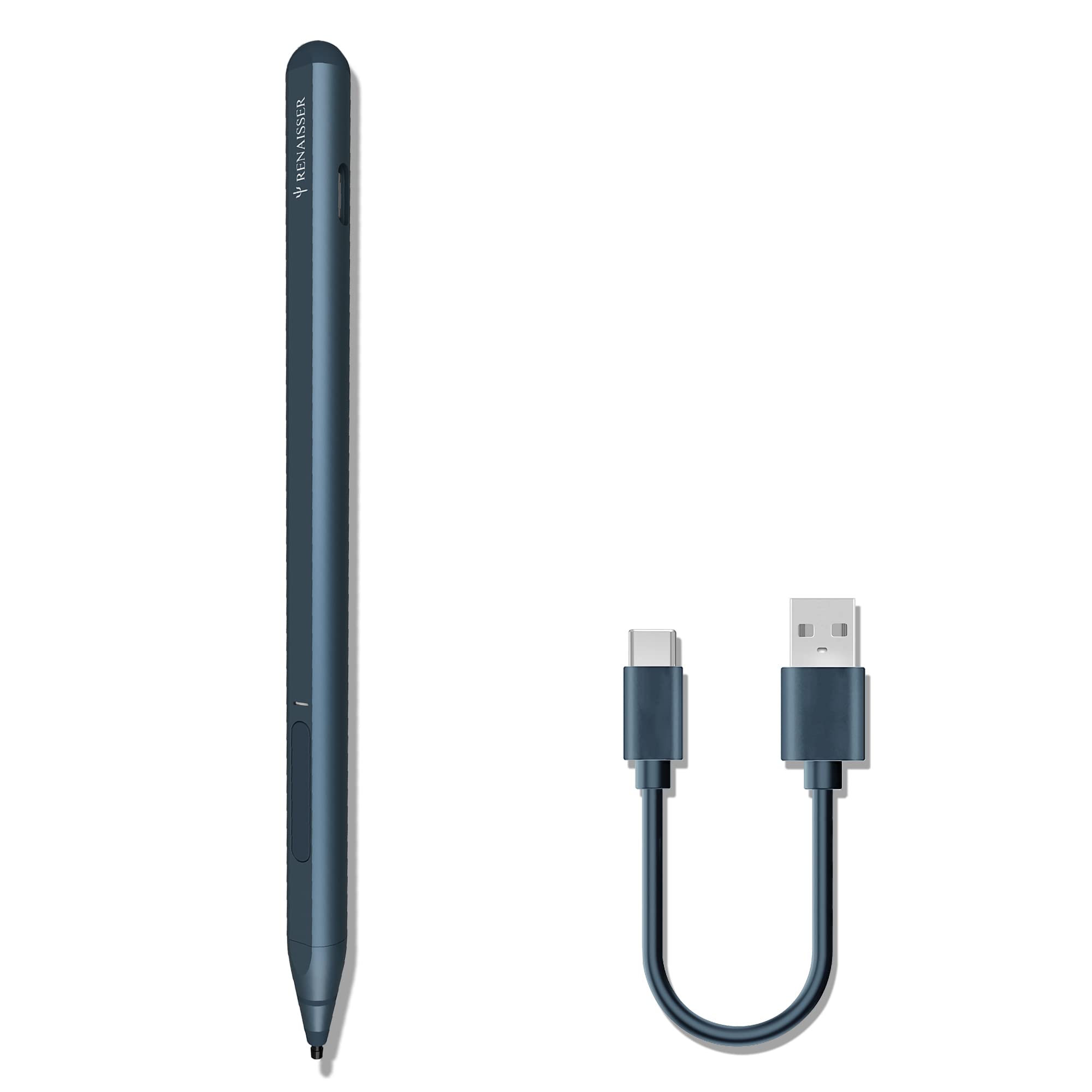RENAISSER Raphael 520 Stylus (Cobalt Blue), Made in Taiwan, for Microsoft Surface, Palm Rejection, 4096 Pressure Levels, Rechargeable, Magnetic Attachment Works on Surface Pro X/7/6/5