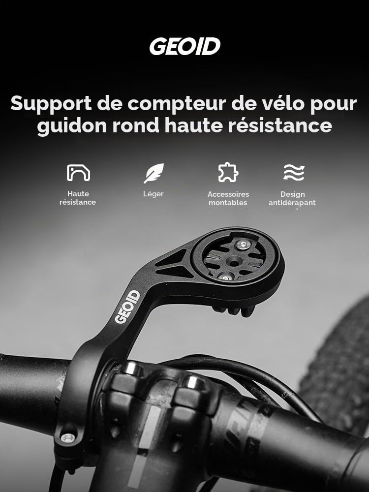 Ordinateur de vélo GPS GEOID CC600 avec Support de Guidon prolongé