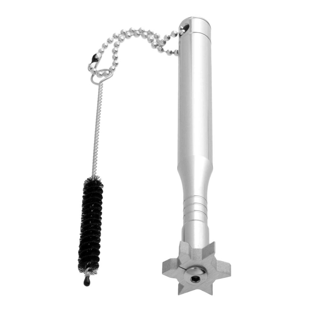 Golfschläger-Rillenschärfer und Bürste, Eisenkeil, Reinigungswerkzeug, Silber, 10 Stück