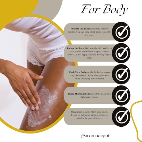 Aroma Depot Inc Raw African Black Soap Bar 16 Oz