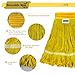 Heavy Duty Wet Industrial Cleaning Mop Head – Mop Head Replacement Perfect Cotton Washable Mop Head Replacement for Commercial & Home Cleaning（Yellow）