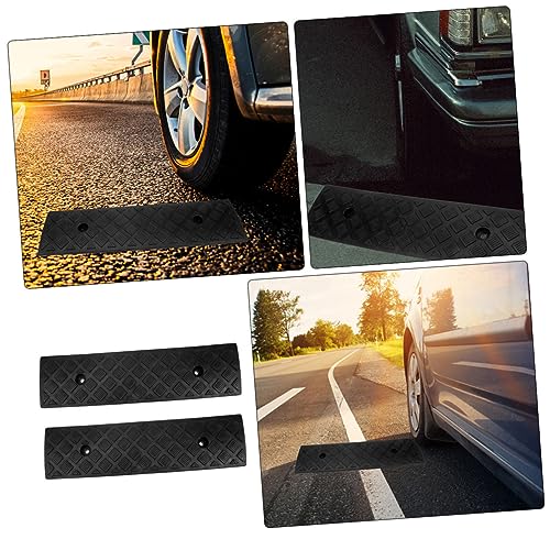 FAVOMOTO 2 piezas rampa de carga de goma resistente para coches y motocicletas, multifuncional, antideslizante y portátil para sillas de ruedas y UTVs miniatura 2