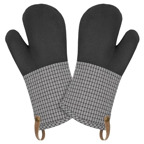 Image of Cuisinart Heritage Kitchen Oven Mitts, Heat-Resistant, 2-Pack, 7 inchx13 inch