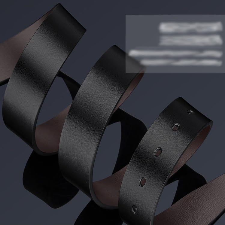 JSEIAJB Men's Leather Buckle Belt With Leather Belt Versatile Men's Cowhide Pants Belt3