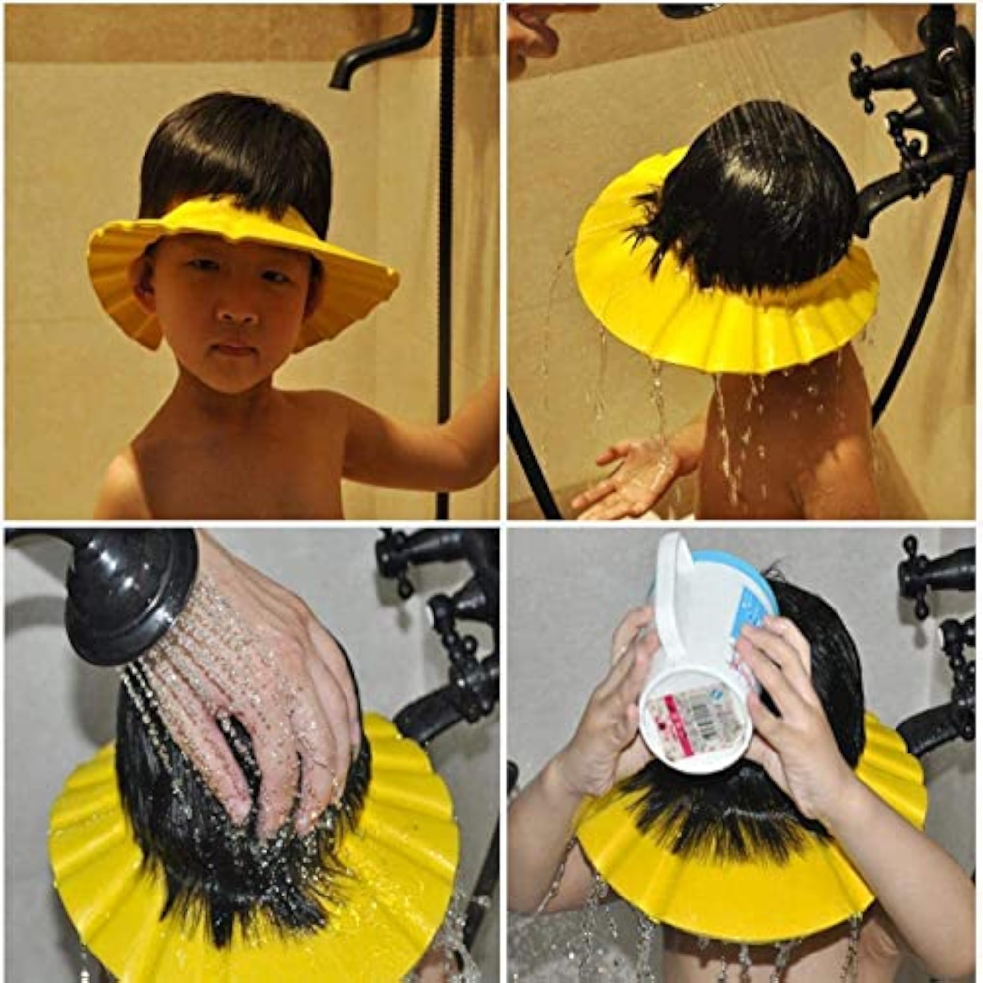 Soft Adjustable Visor Hat for Toddler Bathing