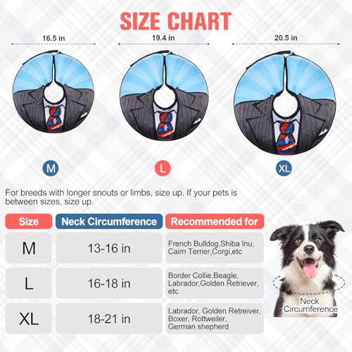 Image of BEAUTYZOO Dog Cone Alternative After Surgery for Large Medium Small Dogs, Soft Inflatable Cone Collar for Dogs Cats, Dog Neck Donut E Collar Pet Recovery Collars to Stop Licking,Black XL
