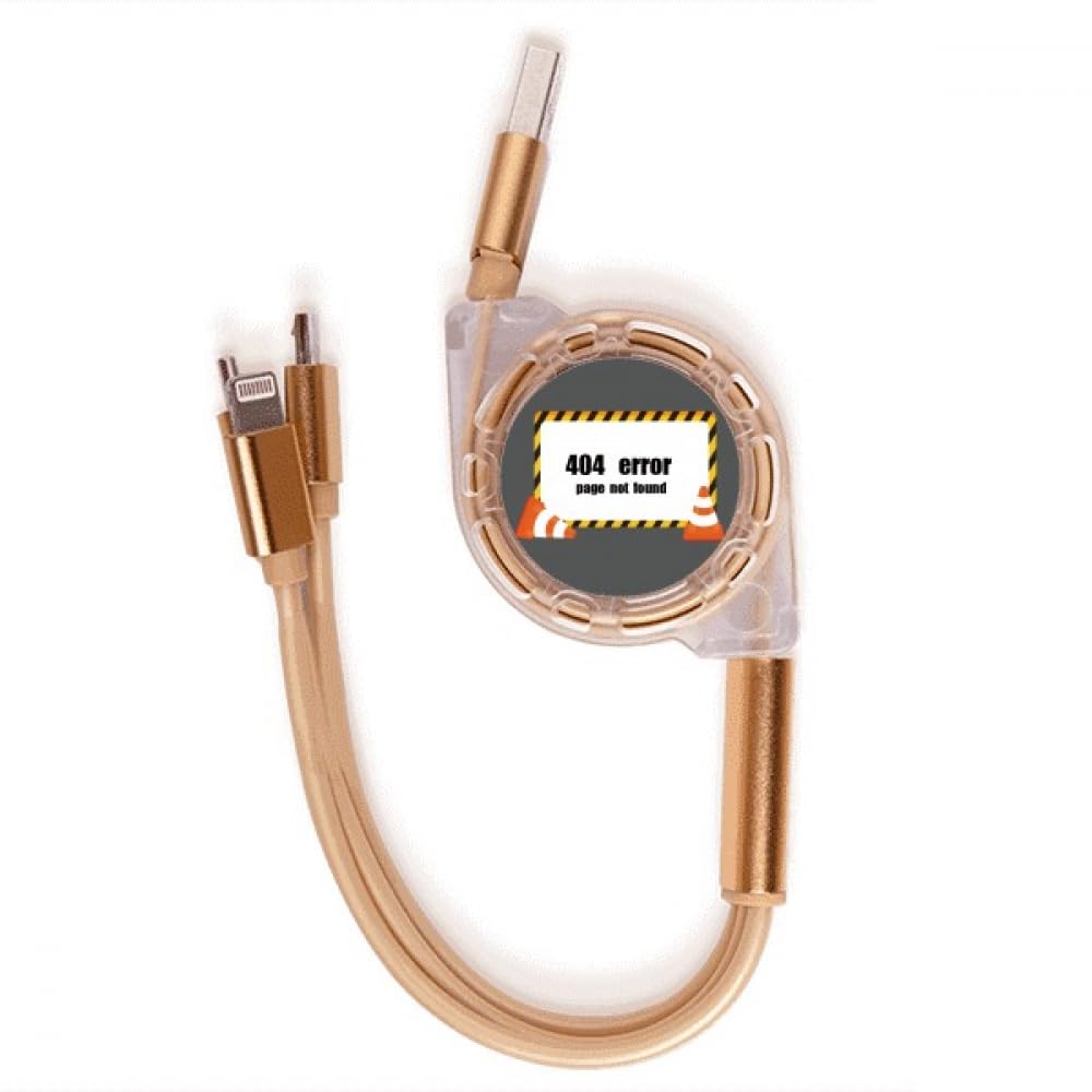 no/noLogo 404 Error Page Not Found Charging Cable Retractable Multi USB 3 in 1