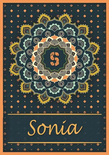 Sonia: Carnet de notes A5 | Prénom personnalisé Sonia | Monogramme S | Cadeau d'anniversaire pour Sonia: Carnet de notes A5 | Prénom personnalisé Sonia | Monogramme S | Cadeau d'anniversaire pour